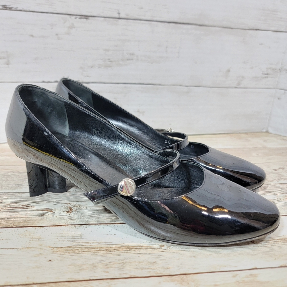 Louis Vuitton Uniformes Mary Jane Mid Heel EU 38.5